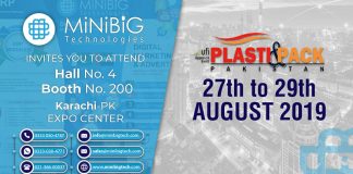 Minibig Technologies Participating in Plasti & Pack Exhibition from 27 to 29 August 2019 at Karachi Expo Center.